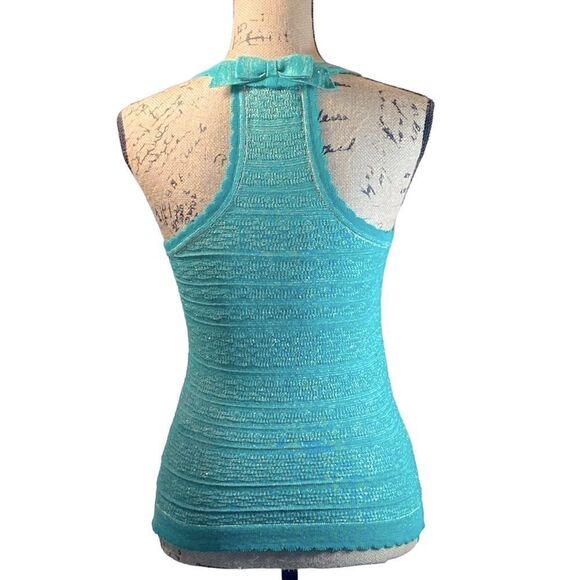 Anthropologie Manoush Green Glitter Knit Tank Top - Picture 3 of 9